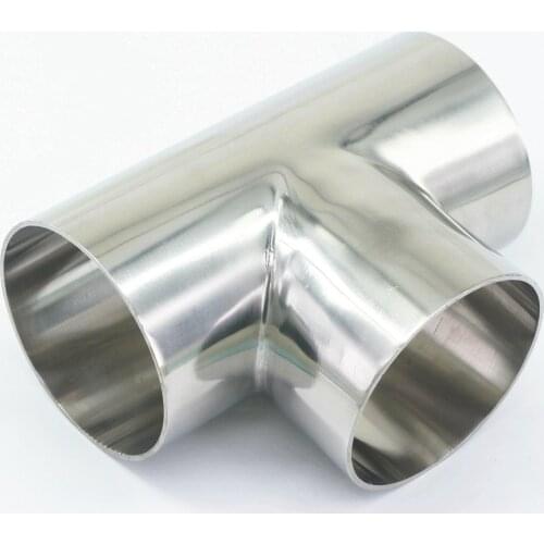 76mm 3" O/D 304 Stainless Steel Sanitary Weld Tee Connector Pipe Fitting