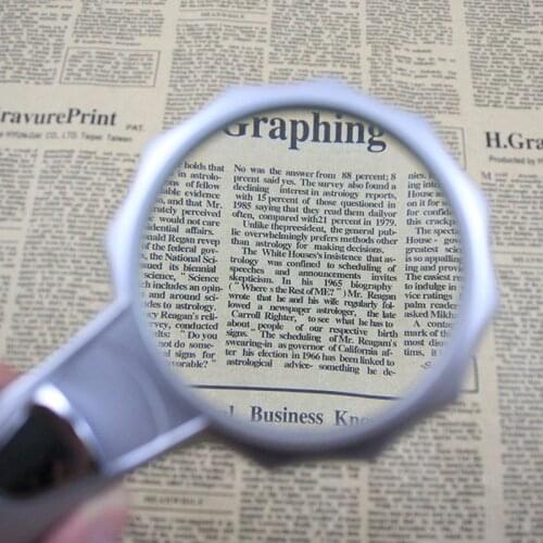7X 50mm Hand-held Magnifiers with 6 LED Umbrella-type Jewelry Loupe Reading Magnifying Glass Lens Illuminated Pocket Magnifier