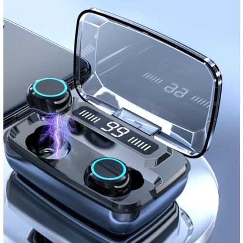 JIETMT M11 Wireless Earphones Bluetooth V5.0 TWS sports earphone Noise reduction HiFi IPX7 Waterproof 3300mAh Power Bank