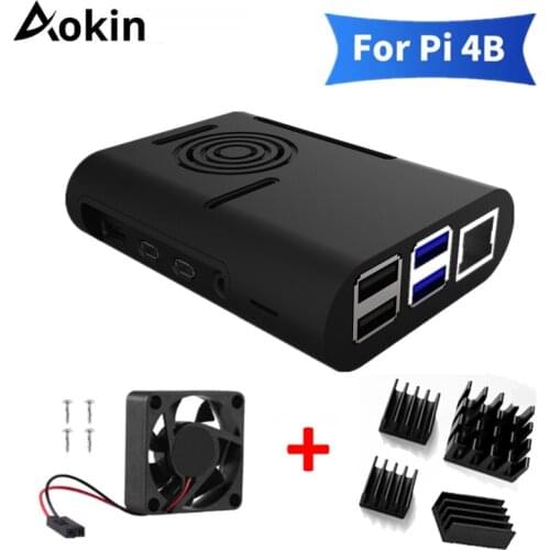 Aokin Raspberry Pi Case with Cooling Fan, Raspberry Pi 4 Case, Raspberry Pi 4 Heatsink For Raspberry Pi 4 Model B, Pi 4B, Pi 4
