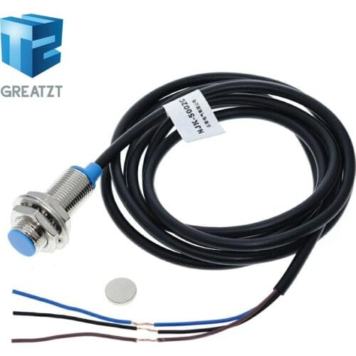 GREATZT NJK-5002C Hall Effect Sensor Proximity Switch NPN 3-Wires Normally Open + Magne for arduino