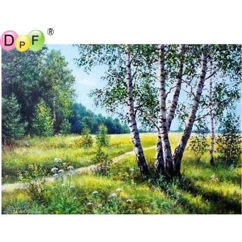 DPF DIY birch 5D diamond embroidery crafts wall painting diamond mosaic kit full square diamond painting cross stitch home decor