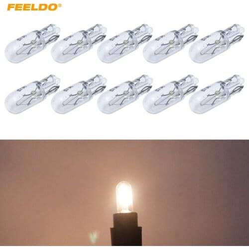 FEELDO 100Pcs Car T6.5Halogen Bulb External Halogen Lamp Replacement Dashboard Bulb Light #FD-1316