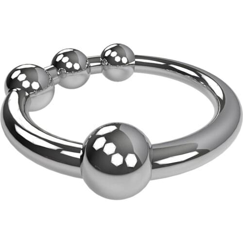 28/30/33/35mm Choose Donut Metal Stainless Steel Rings 4 Beads Male Delay Ejaculation Hard Prevent Impotence Penis Lock Sex Toy