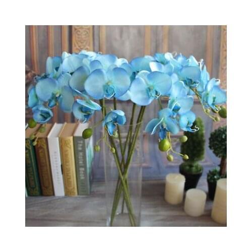 Fashion Artificial Silk Flower Butterfly Orchid Wedding Party Home Decor Phalaenopsis Bouquet