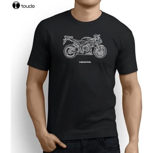 Mens T-Shirts 3D Printed Short Sleeve T Shirt Japanese Motorcycle Fans Cbr600Rr 2007 Inspired Motorcycle Art Mens T-Shirt