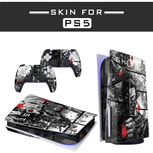 Ghost of Tsushima PS5 Disc Edition Skin Sticker for PlayStation 5 Console and Controllers PS5 Skin Sticker Decal Cover