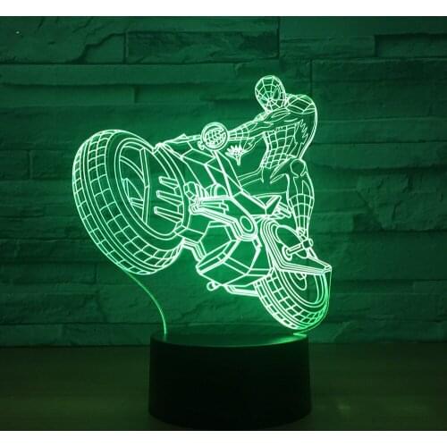 Motorcycle Desk Led Lamp Usb Remote Control Novelty Decoration Light Induction Creative Gift New And Unique 3d Night Lamp