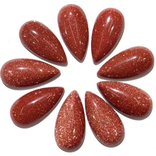 Natural Stone aventurine tiger eye Quartz crystal Turquoises Water drops Stone Bead pendant for diy Jewelry Making Necklace 20pc