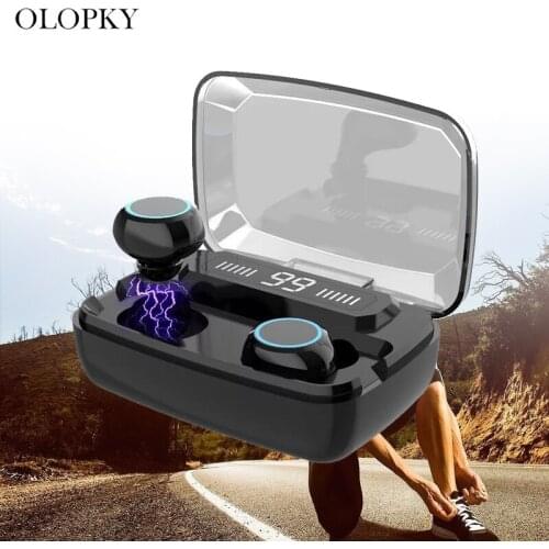 New Bluetooth Earphone Wireless In-Ear 3300mAh TWS 5.0 LED Display Stereo Headset Noise Cancelling Charging Box For Mobile Phone