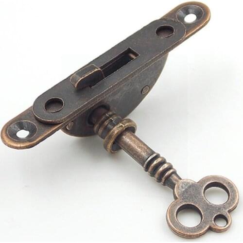 Brand New And High Quality Durable Portable Vintage Wardrobe Cover Cupboard Style Iron Red Bronze Decorative Key Antique Lo Q1F1