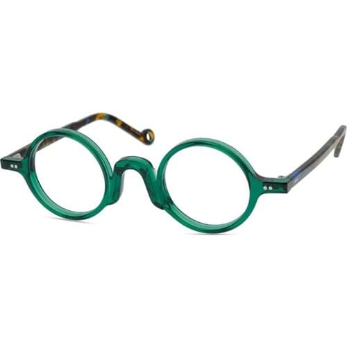 Acetate Transparent Round Glasses Men Vintage Small Eyeglasses Frame Women Optical Prescription Spectacle Clear Eyeglass JDA3196