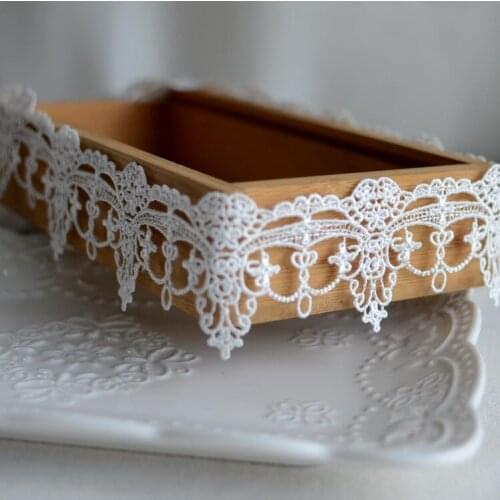 Wholesale 2 Yards/lot 3.8cm Width Pretty Lace Fabric Decoration Accessories White Lace Trim Accessories
