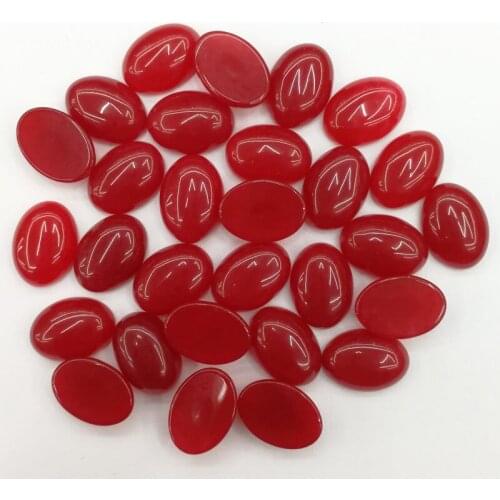 Wholesale 50pcs hot selling fashion red stone beads 10X14mm oval shape CAB CABOCHON loose beads Free shipping