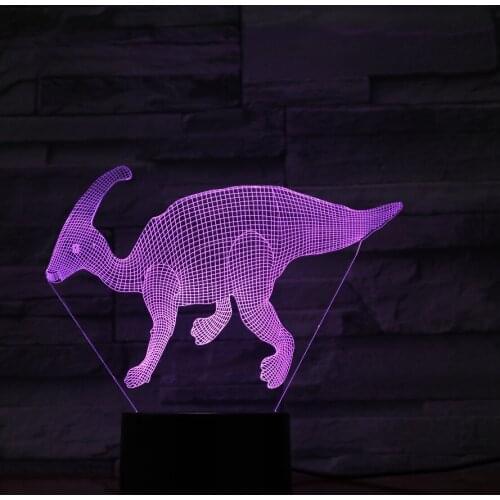 New Dinosaur 3D LED Night Light with 7 Colors Light for Home Decoration Lamp Amazing Optical Light Xmas Kids Gift Drop Shipping