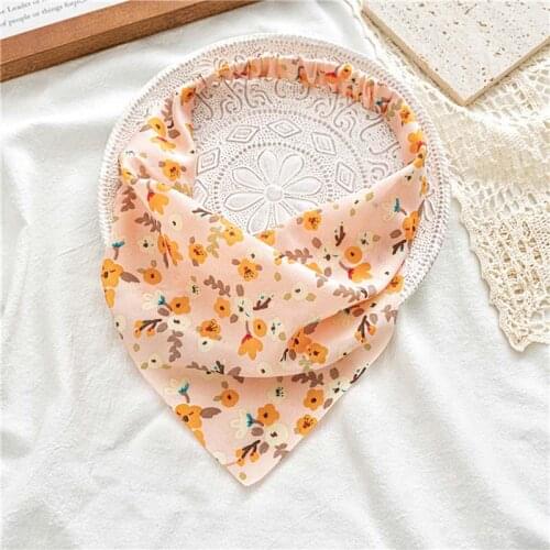 Oaoleer Printting Hair Scarf Scrunchies Vintage Triangle Bandanas Hairband Headband Turban Headbands Women Hair Accessories