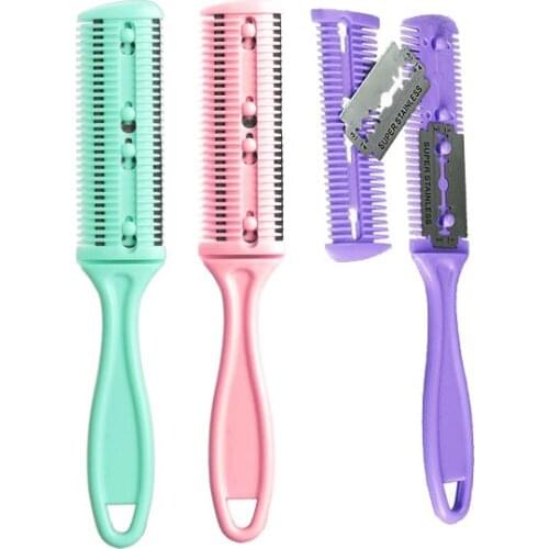 Professional Dual Side Cutting Hair Beauty Trimmer Comb Haircuts Blade Home DIY Cut Thinning Slim Hair Cut Tool