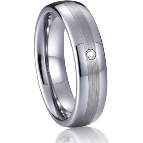Silver ring women Tungsten Wedding Bands female love alliance fashion jewelry ladies finger rings for couples