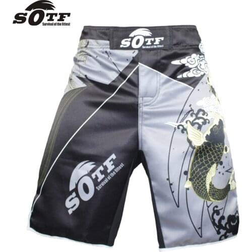 SOTF large size loose exercise fitness comfortable Thai fist fitness shorts mma fight shorts muay thai clothing mma thai boxing