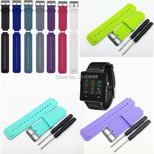 Replacement Silicone Gel Wristbands Watch Band Strap with Tools for Garmin Vivoactive New
