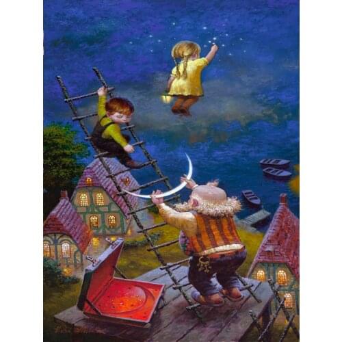 Modern Art Victor Nizovtsev Canvas Prints oil painting Kids Room Christmas Decorations Wall Picture best Christmas gift vk02