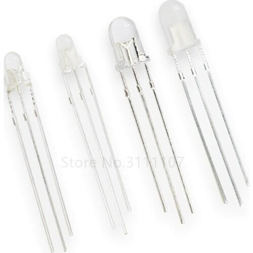 100PCS/LOT LED 3mm 5mm Light Emitting Diode Round Diffused Matte Water Clear Red & Green two Color Common Anode cathode LED Dio