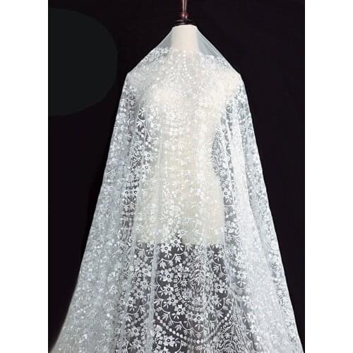 1 Yard New small plum embroidery Tulle / Net French Bridal Wedding Dress Lace fabric DIY sewing fabric lace