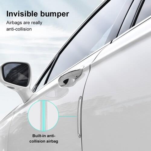 Universal 4Pcs Auto Car Door Edge Protector Self Adhesive Anti Collision Clear Door Edge Guards with Airbags Protector Accessory