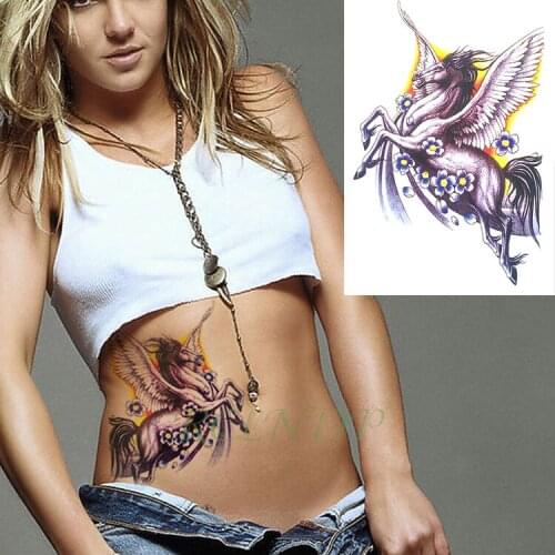 Waterproof Temporary Tattoo Sticker flying horse tatto stickers flash tatoo fake tattoos for women