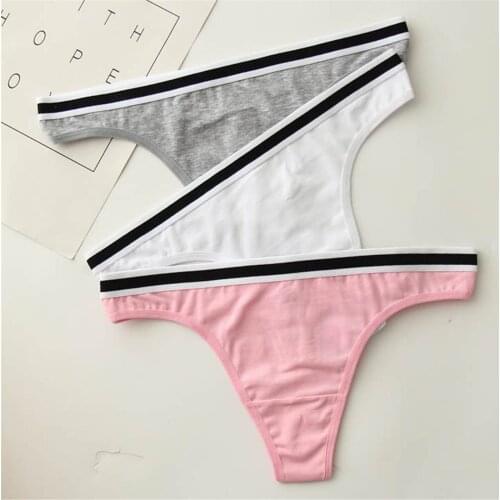 Womens G-string Panties Cotton Breathable Soft Lingerie Plus Size Low Waist Thong New Fashion Sexy Thong Lingerie Underwear