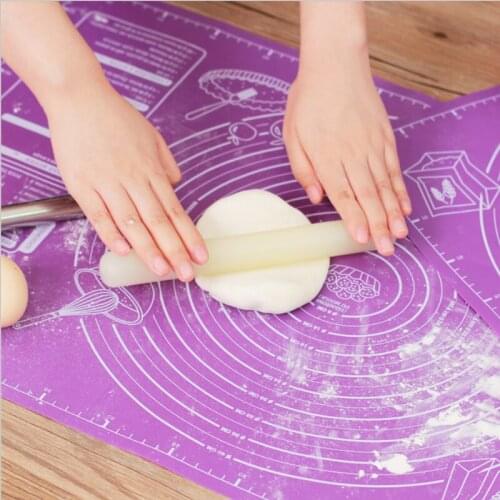 1pc Large Non-stick Rolling Dough Mat Silicone Baking Pan Fudge Cake Pastry Holder Pizza Biscuit Brownie Maker