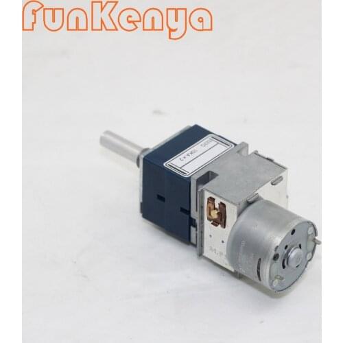 1PCS Japan ALPS RK27 Motorized Potentiometer Remote Volume Fever Motor Doul Potentiometer 10KA ×2 Round Handle Length 25mm