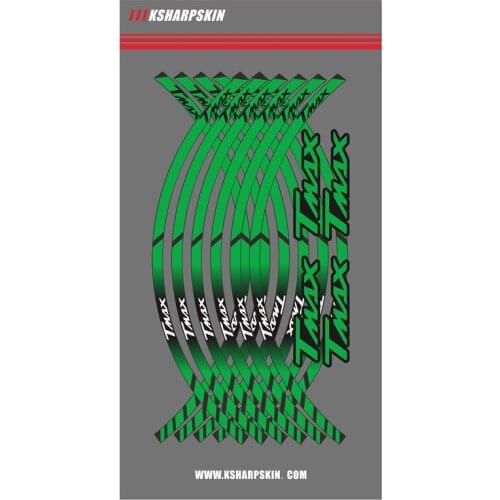 12 X Motorcycle Styling Wheel Hub Tire Reflective Sticker moto Car Decorative Stripe Decal For YAMAHA TMAX TMAX530