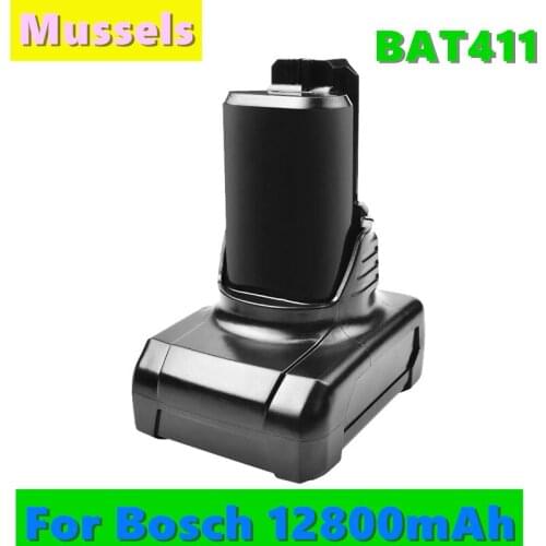 12800mAh 10.8V 12V Li-ion BAT411 Rechargeable Battery for BOSCH BAT412A BAT413A D-70745GOP 2607336013 2607336014 PS20-2 PS40