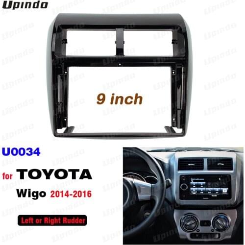 2 Din 9 Inch Car Radio Installation DVD GPS Mp5 Plastic Fascia Panel Frame for TOYOTA Wigo 2014-2016 Dash Mount Kit