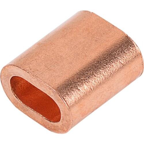 Free Shipping Wholesale single hole oval type 3MM wire rope clip or pipe copper brass ferrule sleeves connector fittings