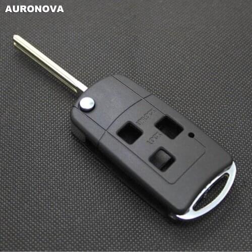 AURONOVA New Upgrade Folding Key Shell for Lexus IS GS ES LS RX IS200 3 Buttons Remote Car Key Case DIY