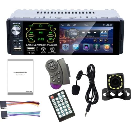 P5135 1 Din Car Radio MP5 Player Contact Screen 2USB FM AM Bluetooth Autoradio 4.1 Inch Car Stereo