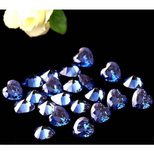 20pcs/lot Size 8mm Heart Shape White Cubic Zirconia Stone AAA Grade CZ Beads Zircon Pedra de Zirconia Beads for Jewelry Making