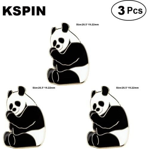 Panda Lapel Pin Brooches Pins Flag badge Brooch Badges