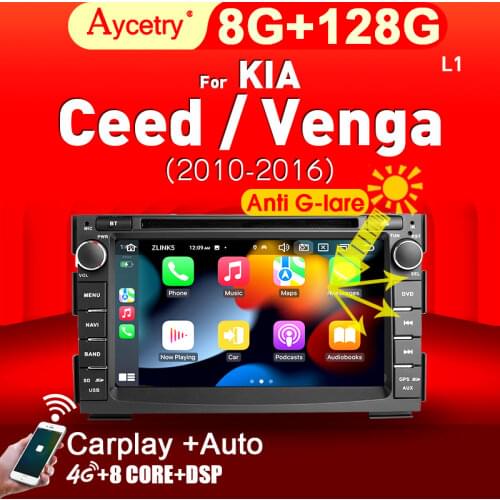 PX6 car intelligent system 2 din radio android 10 screen For Kia Ceed Venga 2010-2016 2DIN autoradio video players audio stereo