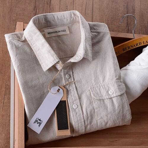 Italy Brand Shirt Men Long Sleeve Linen Shirts Men Fashion Casual Shirt Mens Cotton Solid Mens Shirts Slim Fit Camisa Masculina