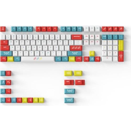 Kawaii Toffee Patch DAGK Mechanical Keyboard Keycaps Cherry / XDA KIT Height Optional Transparent MX Switch Keycap For DIY