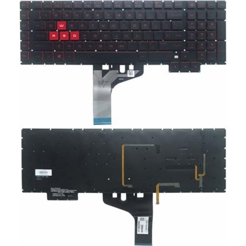 YALUZU New for HP Omen 17-an 17-an00 17-an013tx 17-an014tx 17-AN000 031TX 016NG 053NR backlit keyboard US English Red Letters
