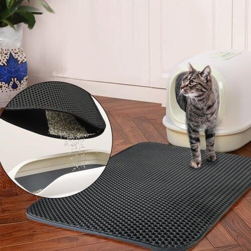 Cat Litter Mat Sand Cat Carpet Cushion Litter Box Collecting Recyclable Mat Toilet Mat Cat Litter Non-Slip Waterproof Pet Pad