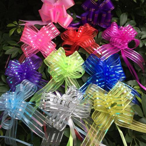 10pcs Gift Packing Pull Bow Ribbons Birthday Christmas New Year Wedding Party Car Decoration Pullbows Festive Party DIY Supplies