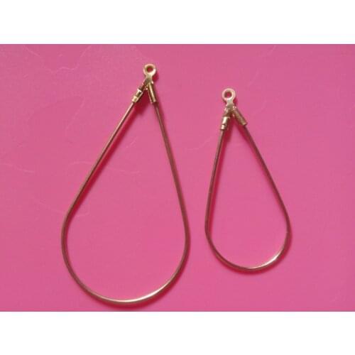 Hot 50pcs/lot Drop shaped Ear loop Big Hoop Earring For Women Simple Fashion Jewelry Ear Accessories diy Jewelry Accessories