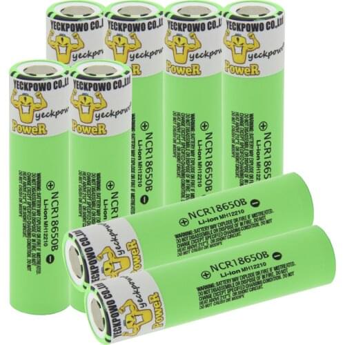 YECKPOWO ncr18650b battery li-ion batteries ion lithium akkumulator 3400mah 3.7V rechargeable akkus / 18650 charger USB 4 SLOT