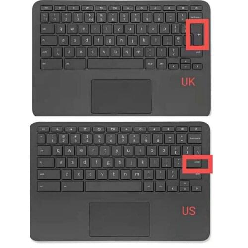 NEW Original Palmrest Upper Case WithTouchpad Keyboard US/UK Version Black For HP Chromrbook11 G8 EE TPN-Q232 Series Laptop