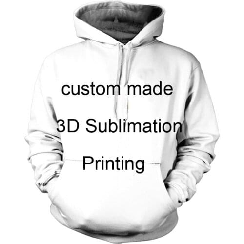 Wholesale Link REAL AMERICAN US SIZE Custom Your Design 3D Sublimation print Hoody Hoodies Plus Size